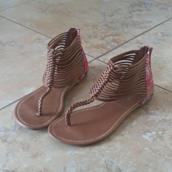 Brash Brown and Pink Sandals Size 7.5 - Picture 6 of 7